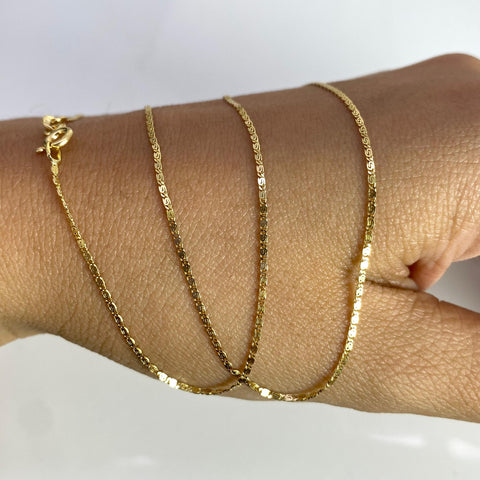 Cadena Italy Plana Redonda Oro amarillo 18k 1,94 Gr / 0,8 mm / 45 Cm *