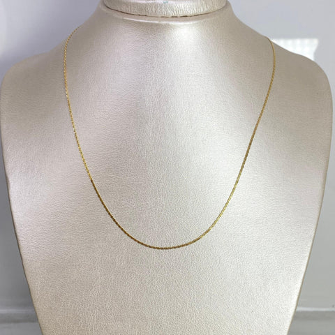 Cadena Italy Plana Redonda Oro amarillo 18k 1,94 Gr / 0,8 mm / 45 Cm *