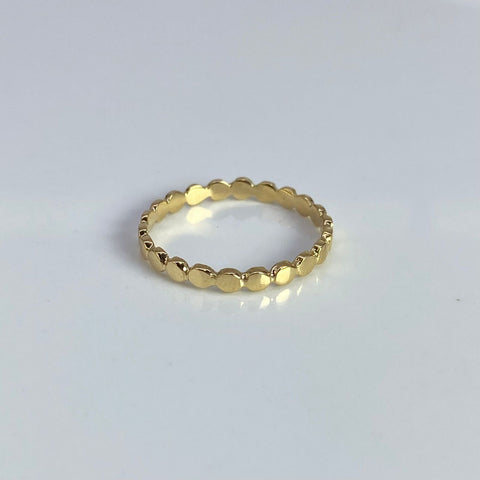 Anillo Circulos Lisos Oro amarillo 18k / Talla 7 1/2 / 1,68 Gr *