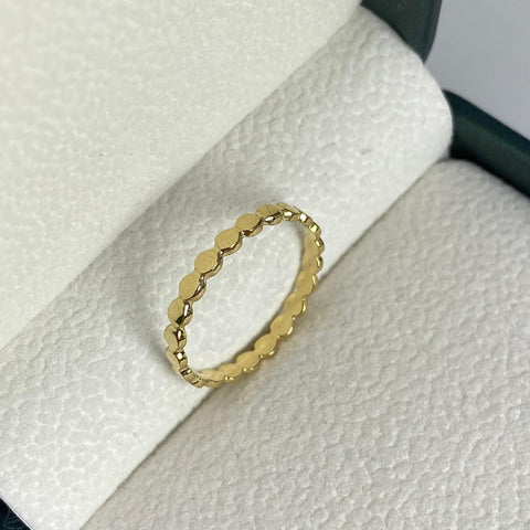 Anillo Circulos Lisos Oro amarillo 18k / Talla 7 1/2 / 1,68 Gr *