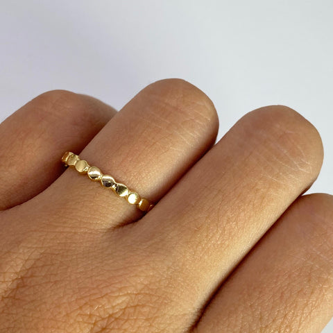 Anillo Circulos Lisos Oro amarillo 18k / Talla 7 1/2 / 1,68 Gr *