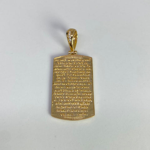 Dije Placa Lisa Padre Nuestro Oro amarillo 18k 5,11 Gr / 4 Cm  *