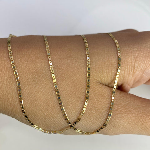 Cadena Italy Plana Oro amarillo 18k 1,38 Gr / 1,1 mm / 45 Cm *