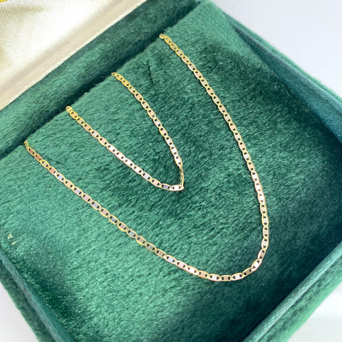 Cadena Italy Plana Oro amarillo 18k 1,38 Gr / 1,1 mm / 45 Cm *