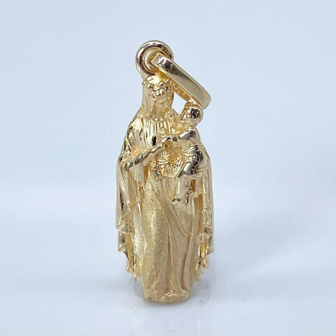 Dije Virgen Maria Auxiliadora Oro amarillo 18k 2,33 Gr / 2,8 Cm