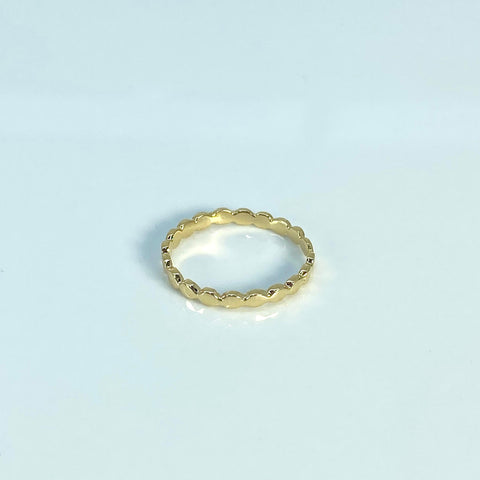 Anillo Circulos  Oro amarillo 18k / Talla 5 1/2 / 1,48 Gr †