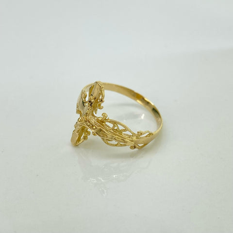 Anillo Cruz Cristo Oro amarillo 18k / Talla 6 / 1,89 Gr