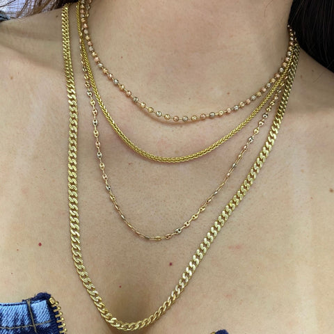 Cadena Italy Franco Oro amarillo 18k 5,39 Gr / 2 mm / 45 Cm *