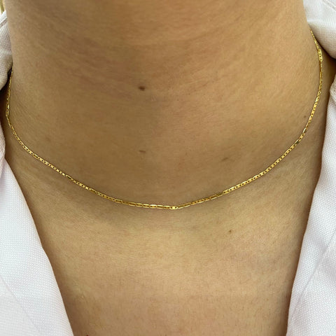 Cadena Italy Plana Oro amarillo 18k 1,40 Gr / 1,20 mm / 40 Cm *