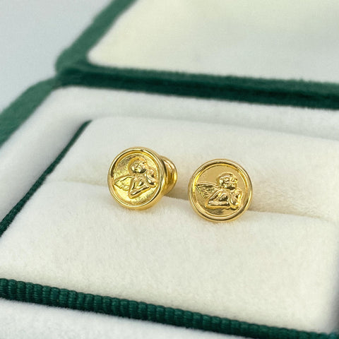 Topos Ángeles Oro amarillo 18k 0,82 Gr / 7,7 mm †