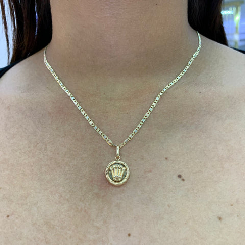 Cadena Italy Plana Tres oros 18k 5,42 Gr / 3 mm / 45 Cm *