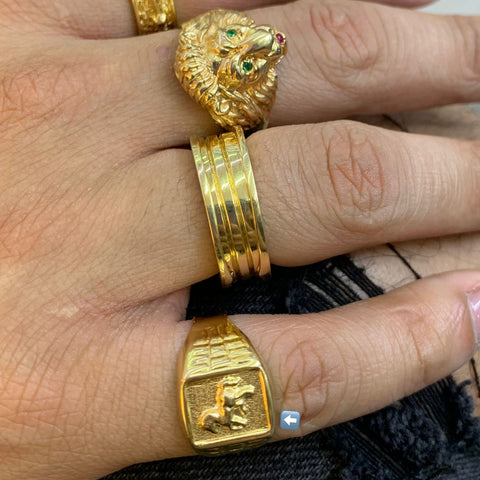 Anillo Caballo Oro Amarillo 18k T-8 1/4/ 3,08 Gr