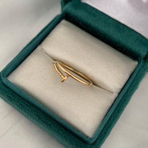 Anillo Clavo Talla 6 1/2 Oro Amarillo 18k/ 1,38 Gr /*