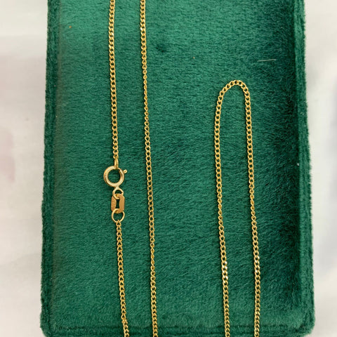 Cadena Cubana Italy Oro Amarillo 18k /1,38 Gr 1 mm/ 55 Cm