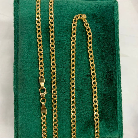 Cadena Cubana Oro italy Amarillo 18k /7,02 Gr 2,85 mm/ 60 Cm *