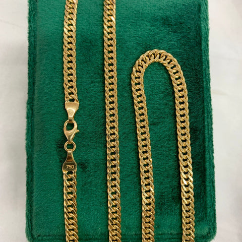 Cadena Cubana Especial +1 Oro italy Amarillo 18k /13,3 Gr 3,85 mm/ 65 Cm